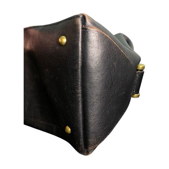 Madewell Leather Handbag Purse Black Top Handle Satchel - Picture 9 of 16